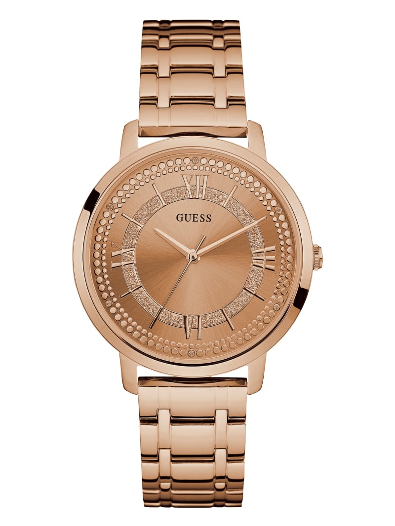 Rose gold guess watch ladies deals