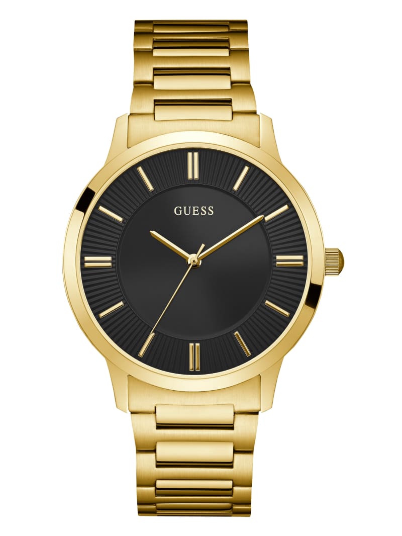 Gold-Tone and Black Analog Watch