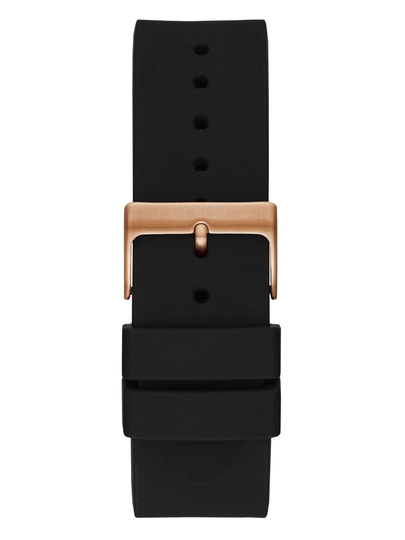 Black and Rose Gold-Tone GUESS Multifunction Watch 