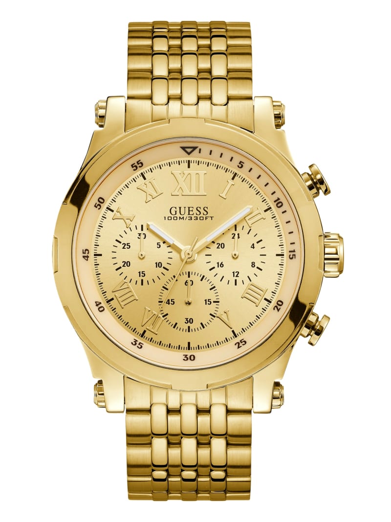 Gold-Tone Chronograph Watch | GUESS Canada