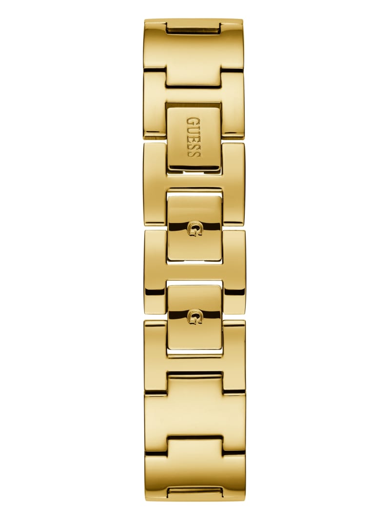 Guess Gold-Tone Logo Analog Watch. 4