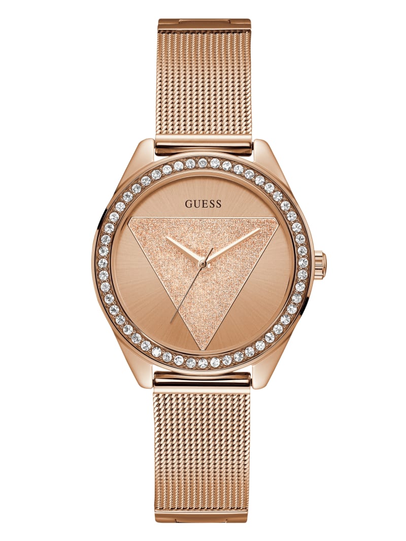 Guess Rose Gold-Tone Logo Analog Watch. 3
