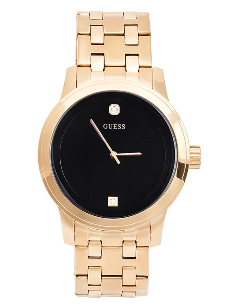 祝開店！大放出セール開催中 Black and Gold-Tone Diamond Dress Watch | GUESS Factory 時計
