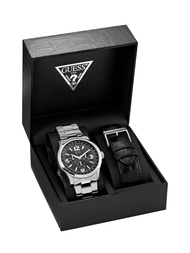 Silver-Tone Multifunction Watch Box Set | GUESS Factory