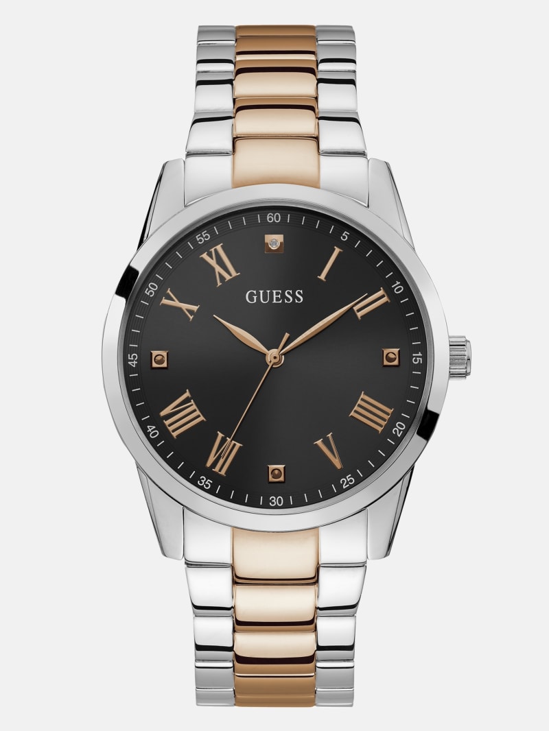 Silver and Bronze-Tone Analog Watch