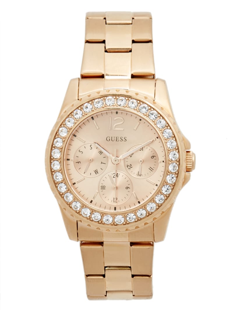 Rose GoldTone Multifunction Watch GUESS Factory