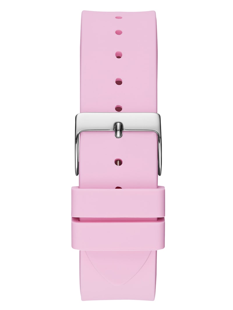 Pink Rhinestone Silicone Watch | GUESS Factory Ca