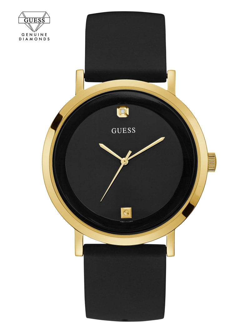 Guess Black and Gold-Tone Analog Watch. 3