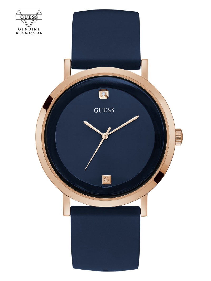 Guess watch blue rose gold store