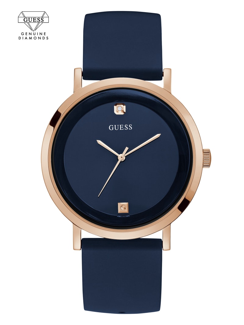 Guess gold sale blue watch