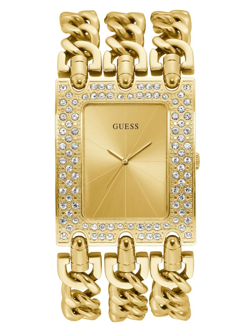 Gold-Tone Chain Analog Watch | GUESS