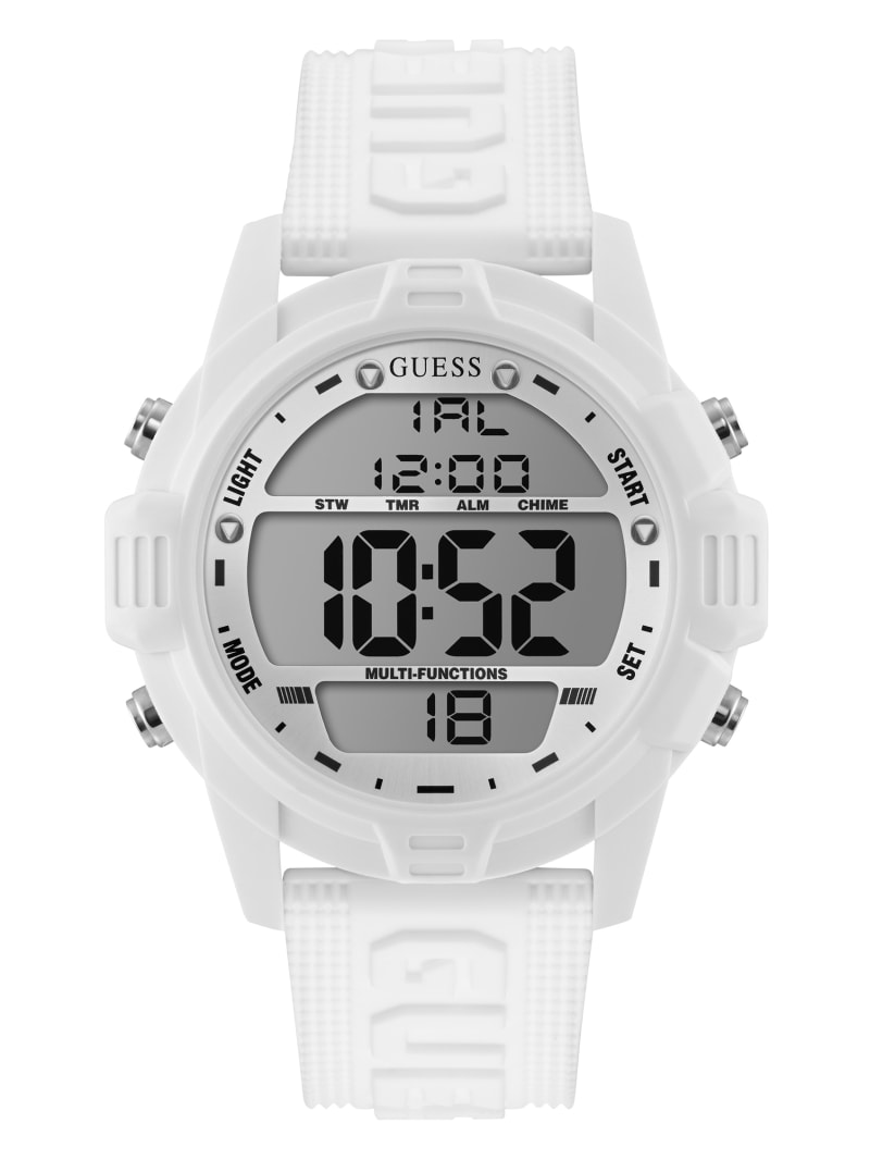 white digital watch