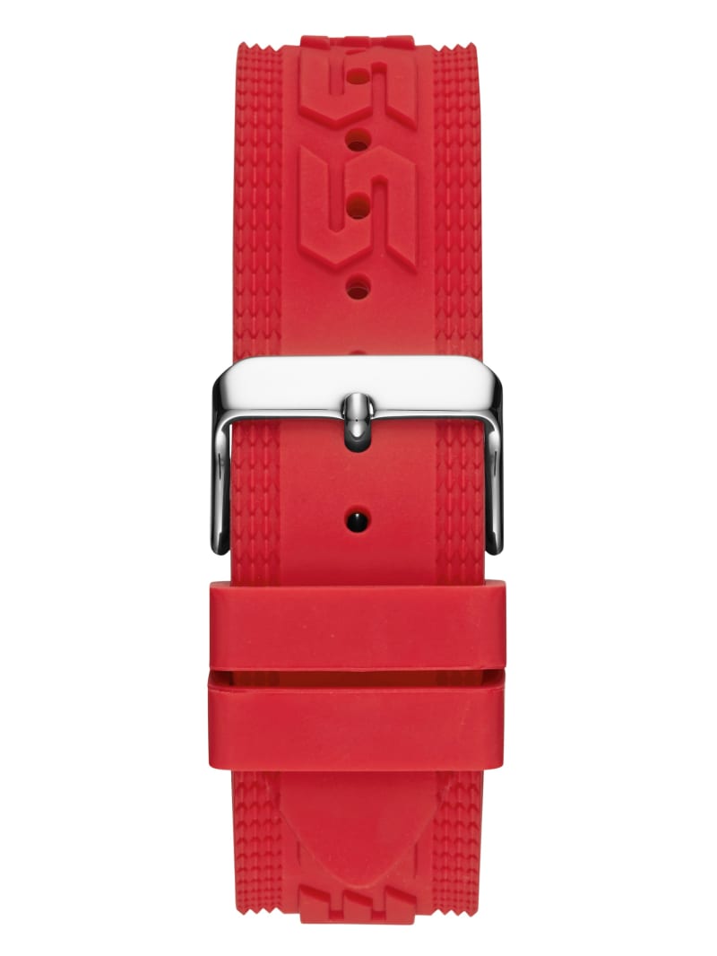 Guess Oversized Red Silicone Analog and Digital Watch. 4