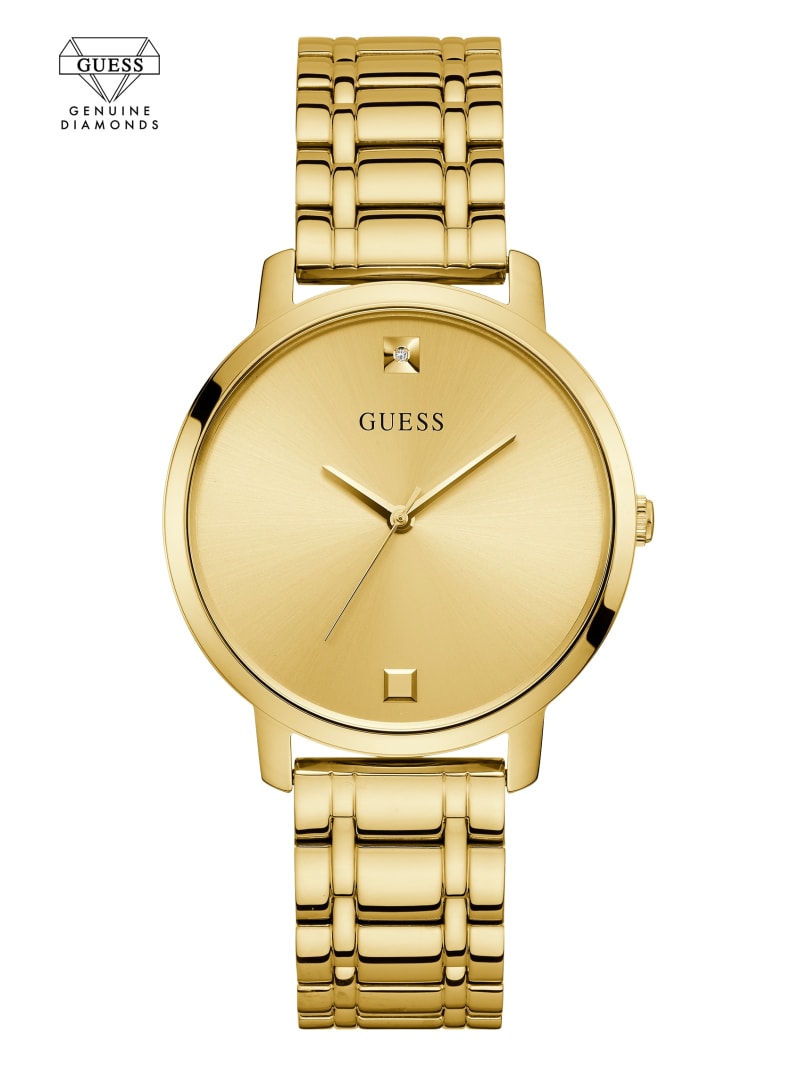 Guess Gold-Tone Diamond Analog Watch. 3
