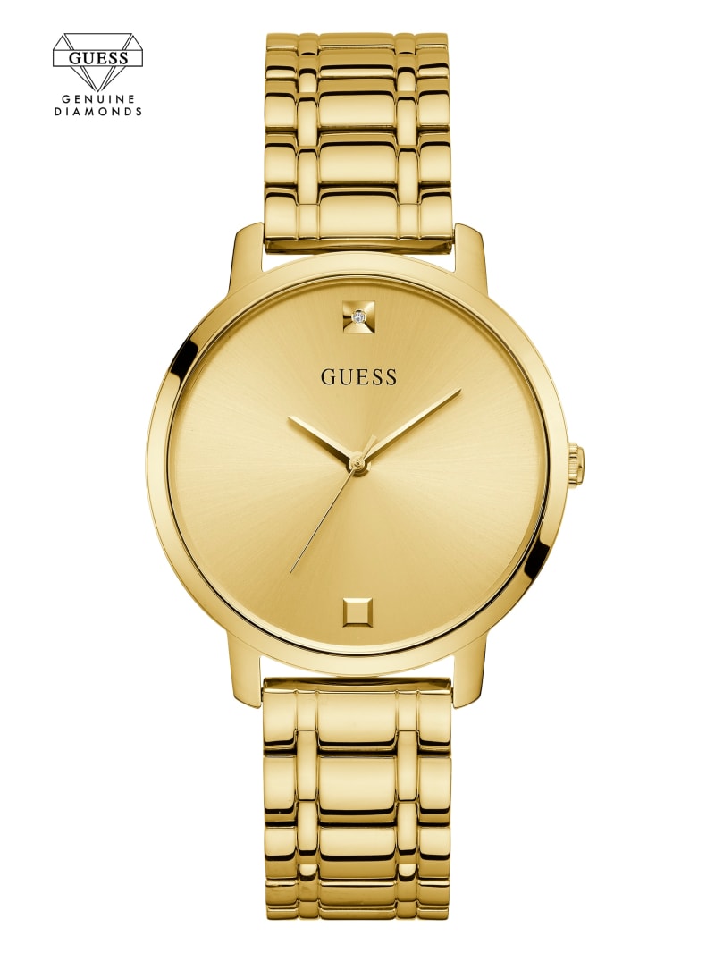 Guess Gold-Tone Diamond Analog Watch. 3