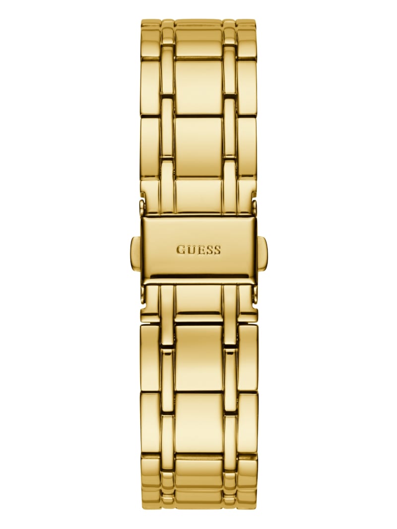 Guess Gold-Tone Diamond Analog Watch. 4