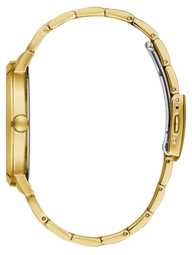 embrace Becks Dinkarville Gold-Tone and Black Diamond Analog Watch | GUESS