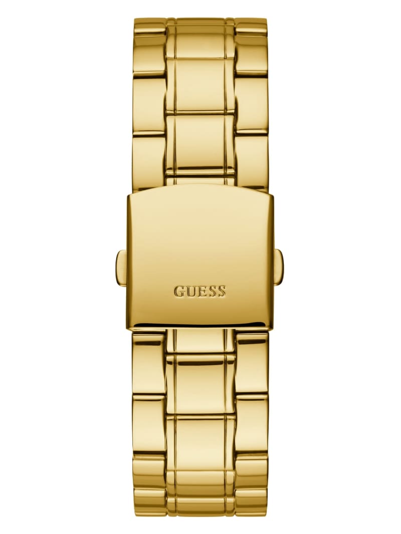 Guess Gold-Tone and Black Diamond Analog Watch. 1