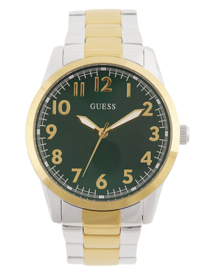 Multi-Tone and Green Analog Watch | GUESS Factory
