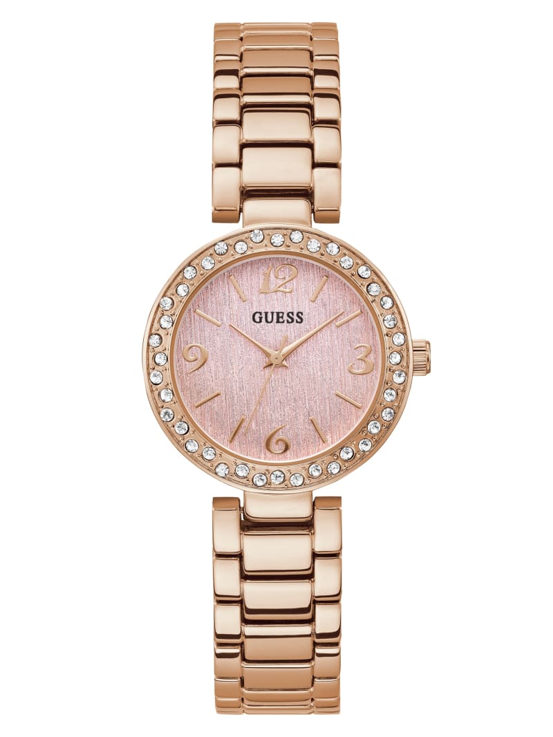 GUESS Monogram Rose-Goldtone Bracelet Watch GW0549L3