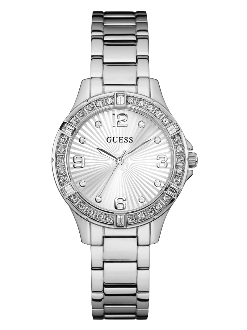 Guess silver tone watch shop