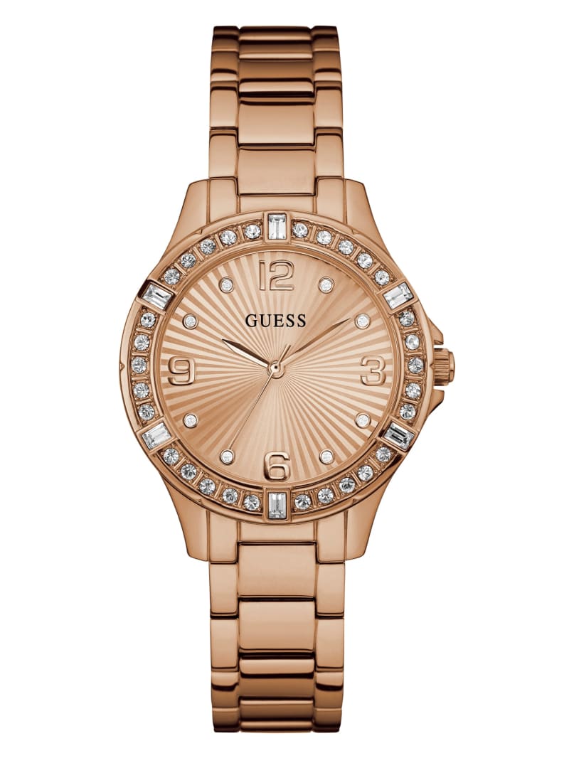 Rose gold guess watches store