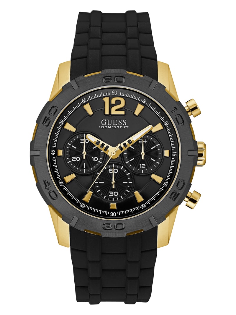 Caliber Black and Gold-Tone Watch