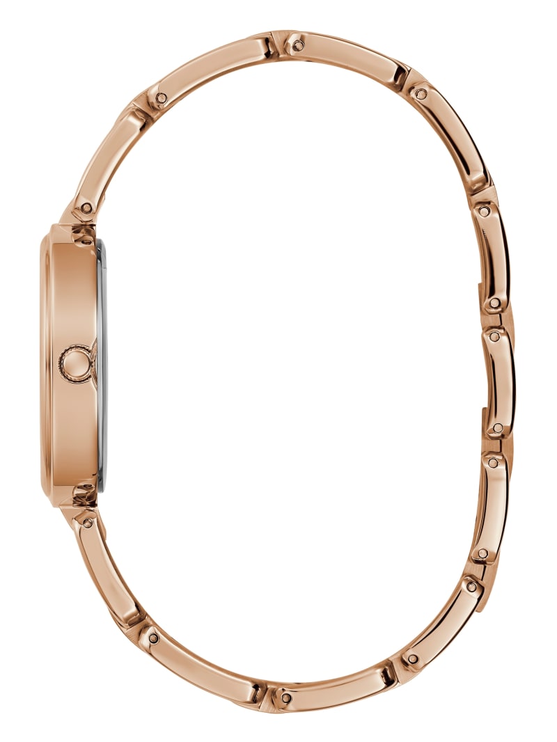 数量は多 Rose Gold-Tone Round Analog Watch | GUESS Factory 青年漫画