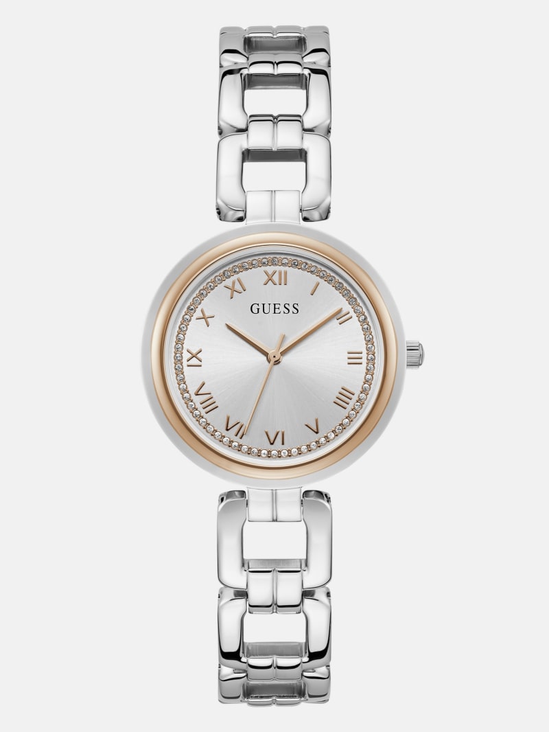 Factory Silver And Rose Gold Tone Analog Watch Silver