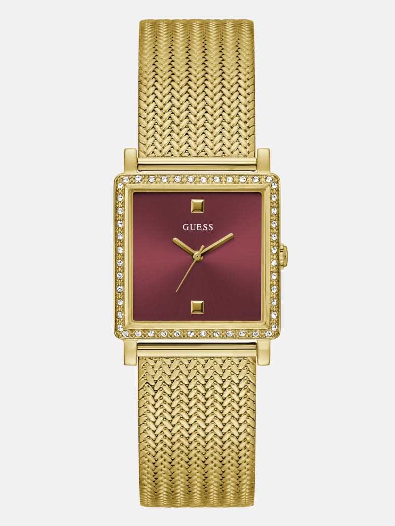 Red and Gold-Tone Analog Watch