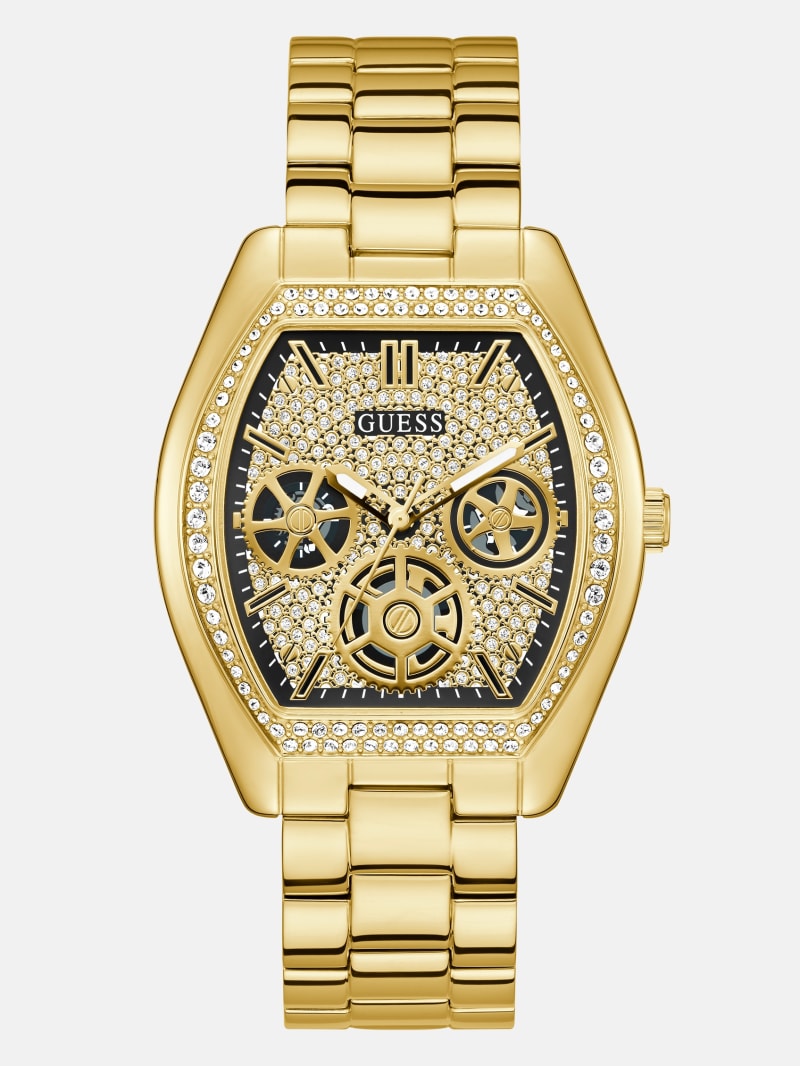 Gold-Tone Multifunction Watch | GUESS Factory