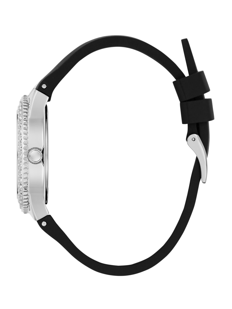 【セール】福袋のファッション通販 Silver-Tone and Black Analog Factory GUESS | Watch Silicon トランプ