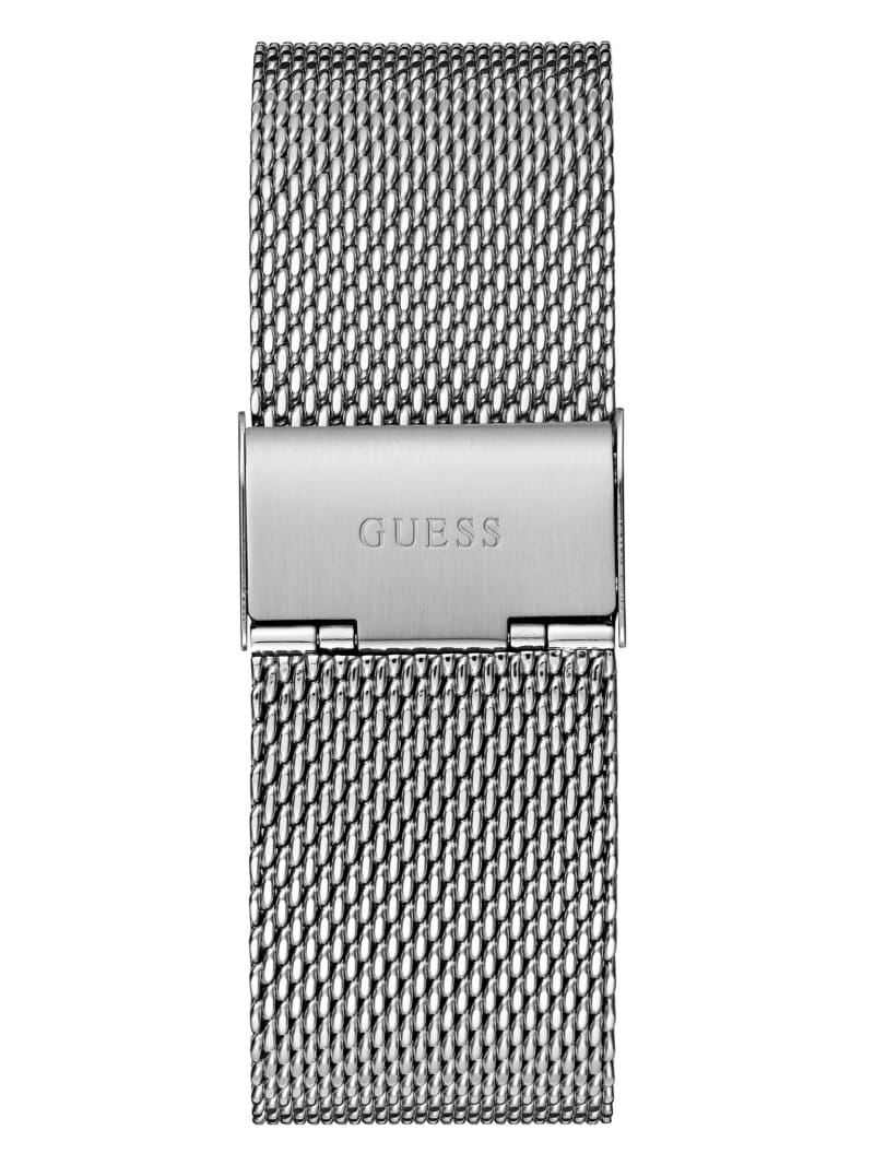 Blue and Silver-Tone Analog Mesh Watch | GUESS Factory Ca