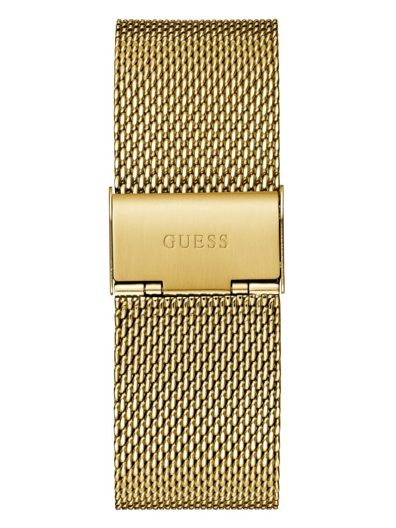 Black and Gold-Tone Analog Mesh Watch