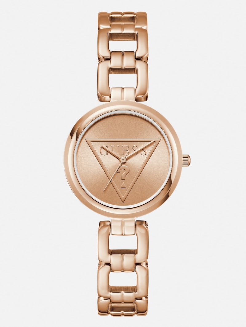 GUESS® Rose Gold-Tone Triangle Analog Watch