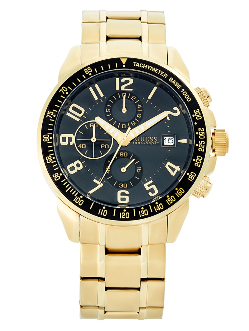 Gold-Tone Multifunction Watch | GUESS Factory Ca