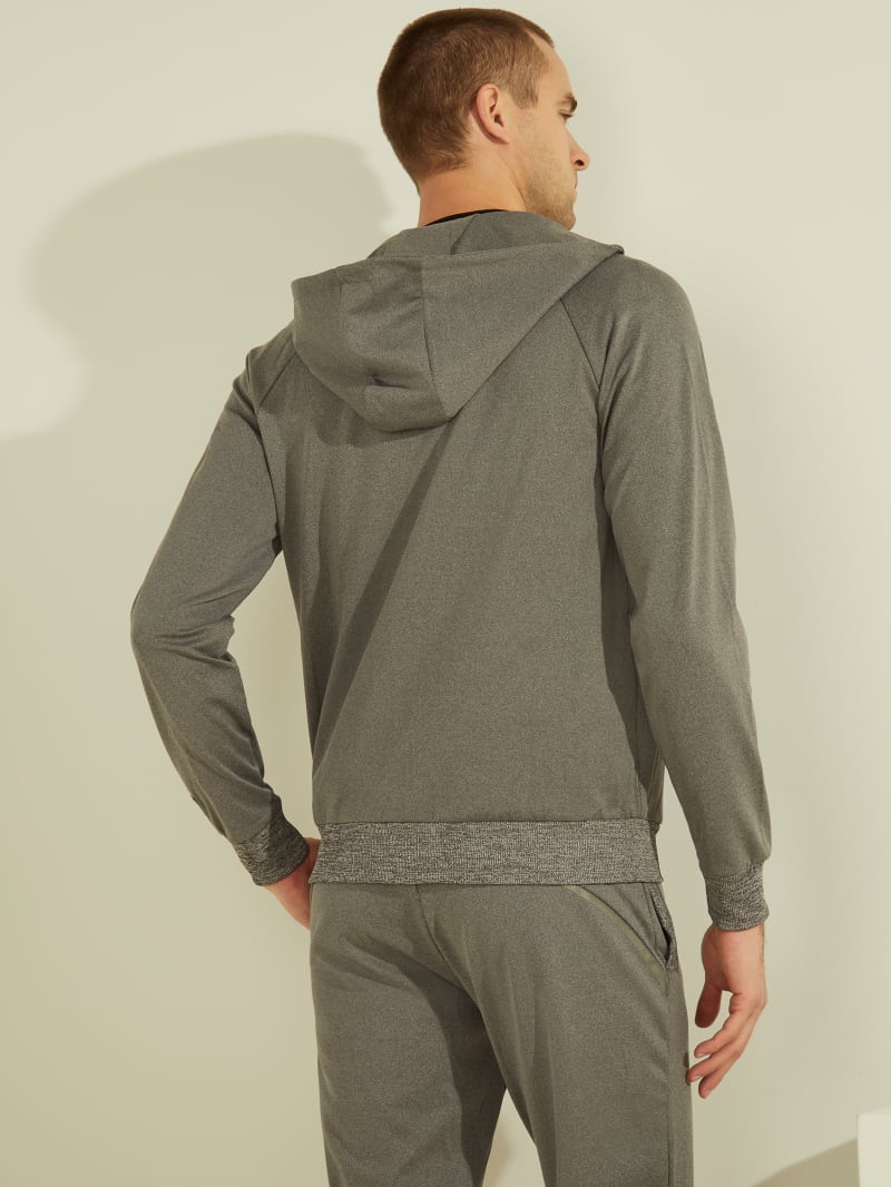 Guess Logo Hooded Zip-Up Sweatshirt. 5