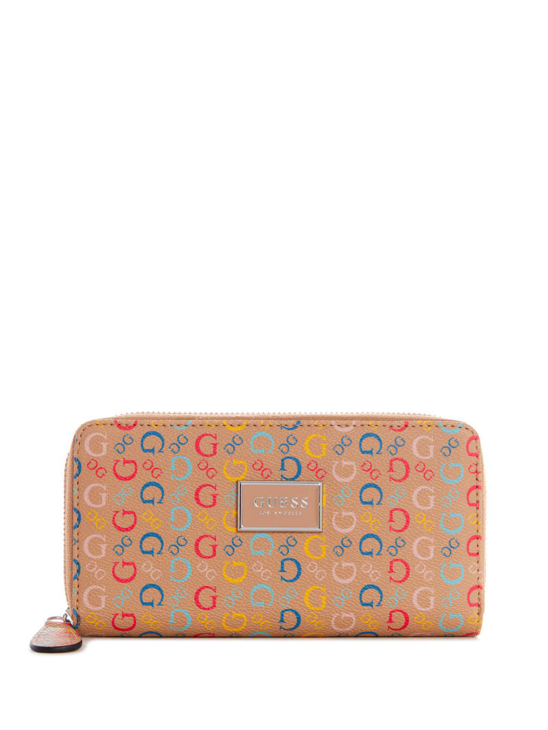GUESS Factory Womens Abree Floral Slim Wallet 