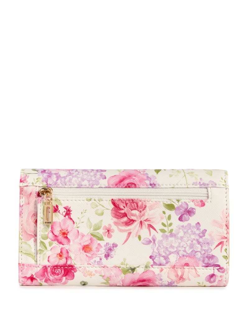 GUESS Portafoglio Clutch Slim Factory Saffron Marrone Con 12 Slot - 4