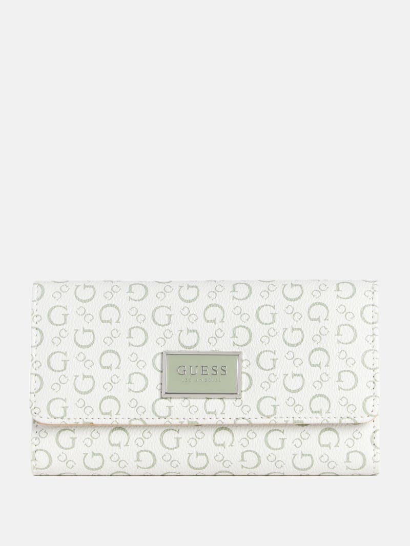 Abree Logo Saffiano Slim Wallet
