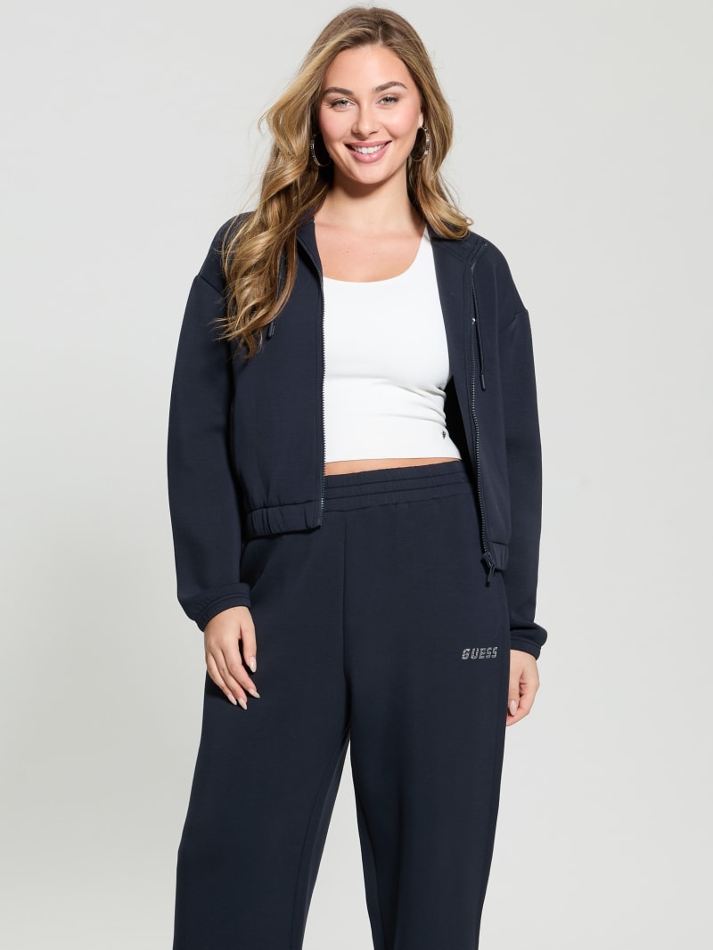 GUESS Women’s Cecilia Sweatshirt – Rhinestone Logo, Scuba Knit, Responsibly Sourced Materials - View #7