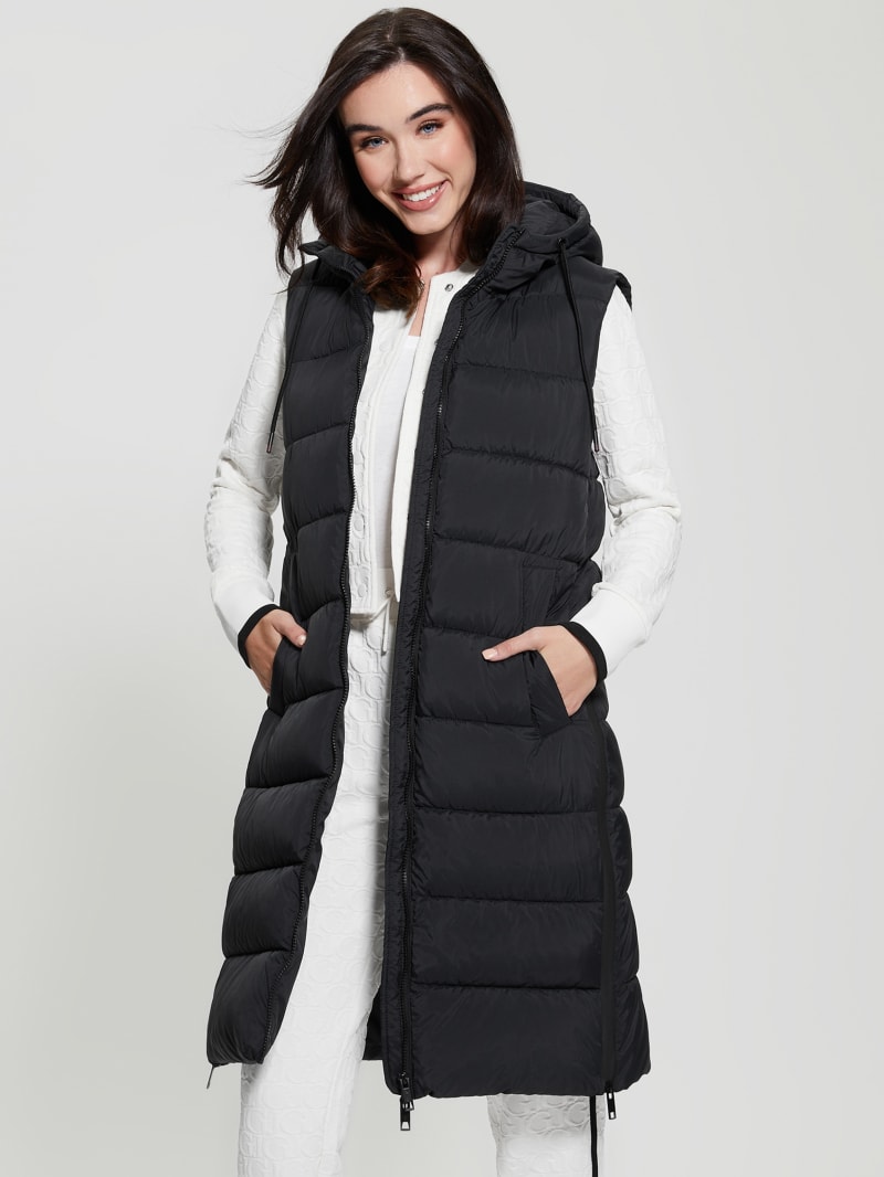 Eco Breana Longline Puffer Vest | GUESS Canada