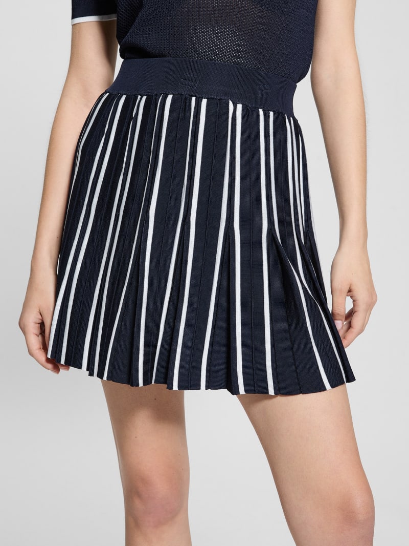 Striped Pleated Sweater Skirt | GUESS