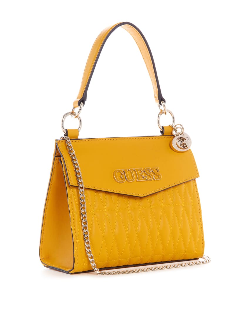 guess yellow handbag