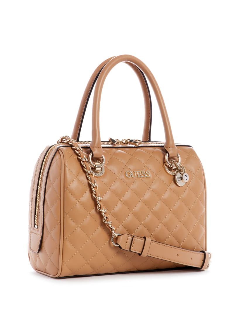 Guess Illy Quilted Box Satchel VG797005 BEI