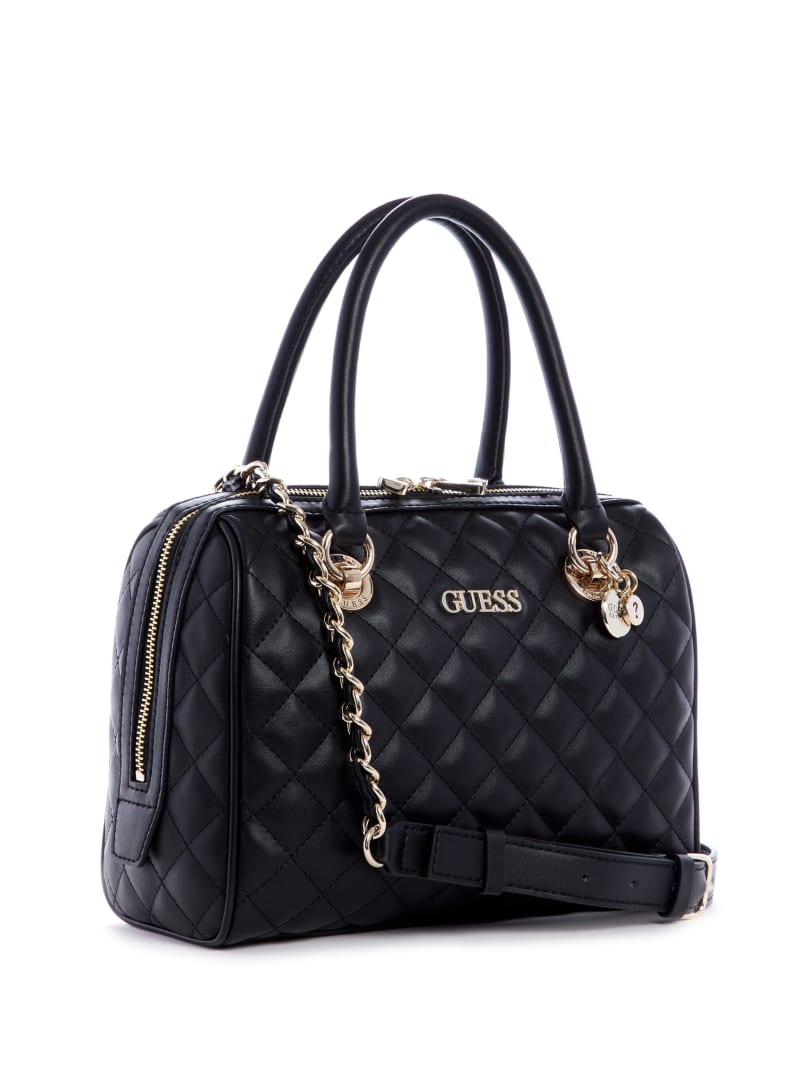 Guess Illy Quilted Box Satchel VG797005 BLA