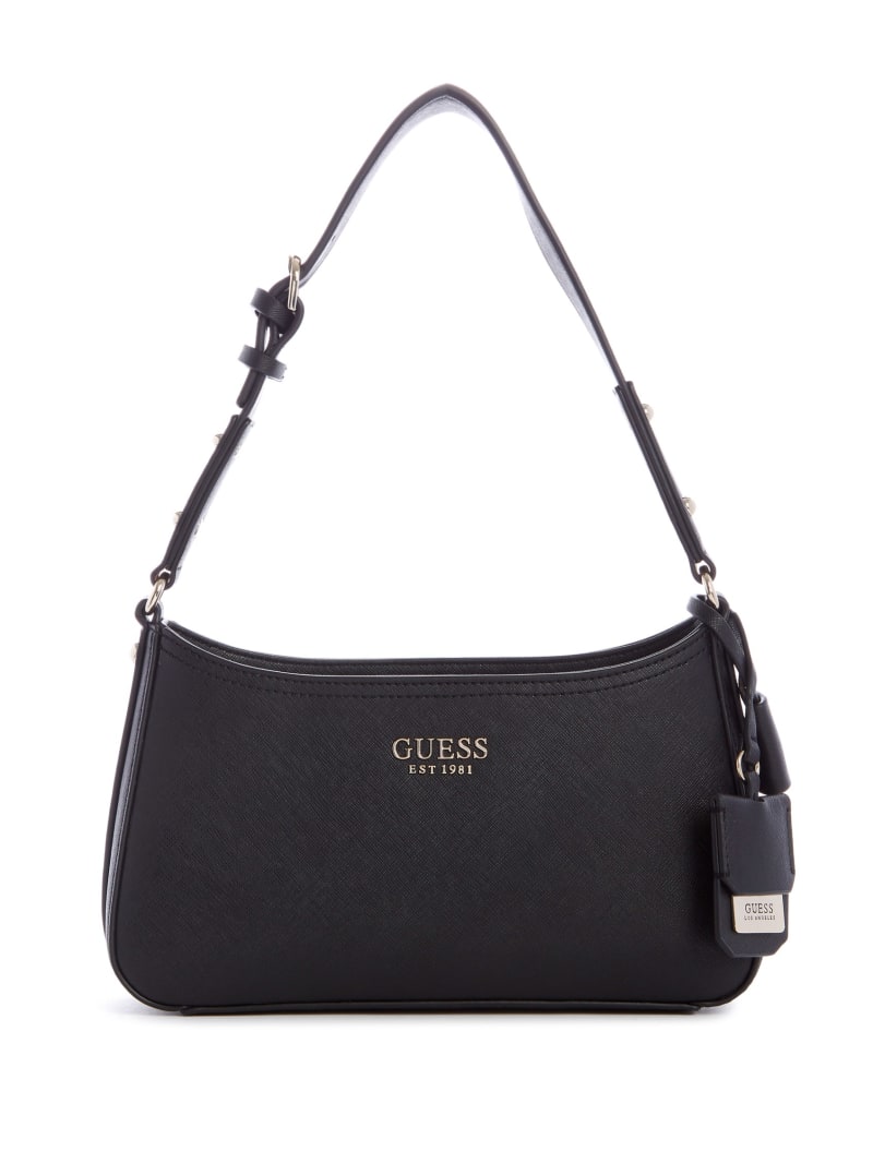 guess black little bay shoulder bag