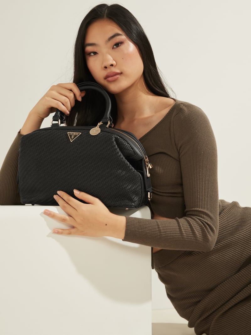 Guess black handbags sale clearance