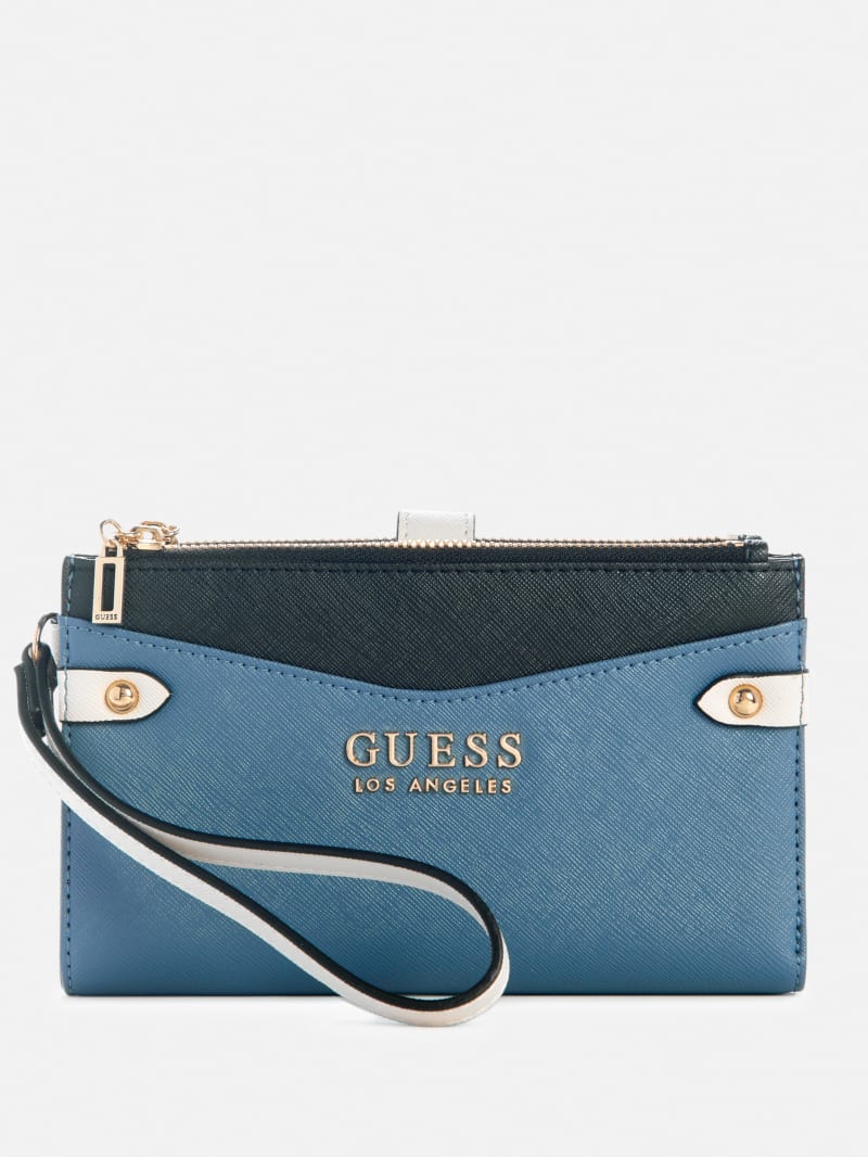 Lyndall Double-Zip Fold-Over Wallet