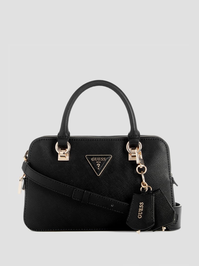 Guess black satchel bag hotsell
